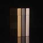 Metal Lighter Manufacturer - Broad Electroplated Butane Gas Red Flame Windproof for Smoking