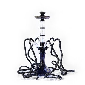 Acrylic Hookah Manufacturer - Large Size 6-Tube with Light Bar Dazzling Rechargeable Shisha