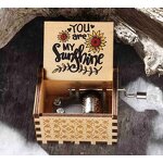 Wooden Music Box Manufacturer - Vintage Square Rotating Hand-Cranked with Happy Birthday Music Wholesale Painted