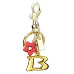 Bag Pendant Keychain Manufacturer - Letter B and C Cute Flower Metal Keychain