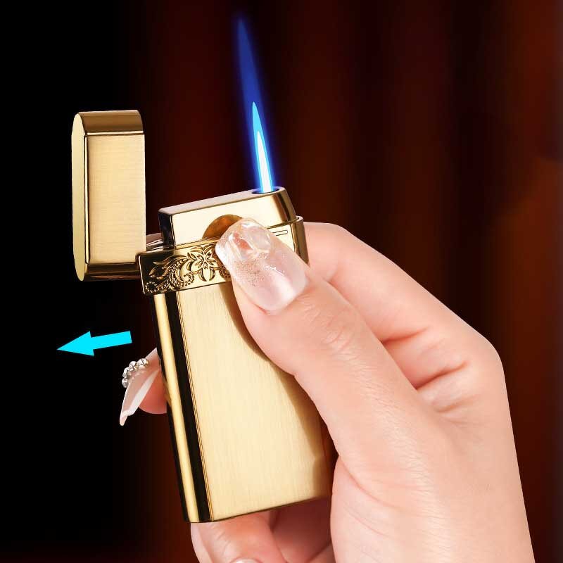 Lighter Manufacturer - Metal Sideslip Windproof Ultra-thin Simple Modern Fashion for Men's Gift
