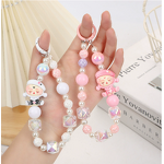 Key Chain Charm Manufacturer - Wholesale Cute Cartoon Animal POP Hand-Painted Resin Beads UV Printed for Phone