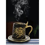 Incense Burner Manufacturer - Fashion Gold Embossed Home Office Decoration Resin Aromatherapy Stove Ornament Creative Gift