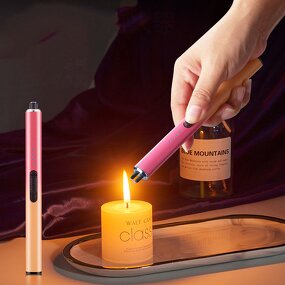 Aromatherapy Candle Igniter Manufacturer - Long Strip Pulse Metal Classic Design USB Type-C Fast Charging Electronic for Kitchen