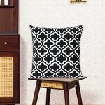 Embroidery Pillow Manufacturer - Black and White Geometric Modern Minimalist Sofa Pillowcase Embroidered Headboard