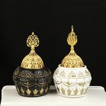 Incense Burner Manufacturer - Arabian Style Creative Home Decoration Hollow Pot Cover Resin Ornaments Aromatherapy Stove