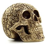 Desktop Decor Manufacturer - Carved Skull Face Ornaments Retro Horror Halloween Spoof Props Resin Crafts Religious Buddhism