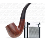 Lighter Manufacturer - Baicheng Vintage Retro Angled Flame Pipe Unique Gift for Men with Classic Design Oil Windproof