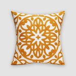 Sofa Pillowcase Manufacturer - Geometric Embroidery Simple and Luxurious Headboard Cushion Living Room Waist Protection