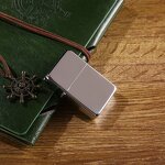 Kerosene Lighter Manufacturer - Classic Square Head Silver Ice Windproof Chrome Plated Color Printing Laser Custom