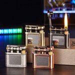 Mini Kerosene Lighter Manufacturer - Compact Exquisite Classic Design Alloy Material Arm Lift Old-Fashioned Grinding Wheel