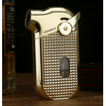 Lighter Manufacturer - Creative Windproof Straight Blue Flame Inflatable Metal Igniter for Cigarettes Business Gifts