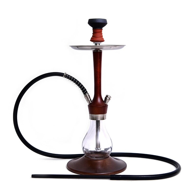 Arabian Shisha Manufacturer - Medium Number Single Pipe Wooden Pot for Home Personal Complete Set