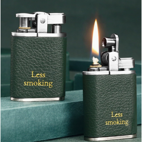 Kerosene Lighter Manufacturer - Wholesale Retro Chief Windproof Zinc Alloy with Genuine Leather Flint Wheel for Cigarettes
