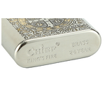 Kerosene Lighter Manufacturer - Constantine Men's Windproof Flint with Fine Engraving on White Copper