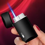 Metal Lighter Manufacturer - Ultra-thin Blue Flame Windproof Butane Gas