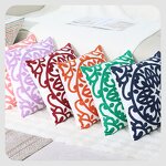 Sofa Pillowcase Manufacturer - Geometric Embroidery Simple and Luxurious Headboard Cushion Living Room Waist Protection