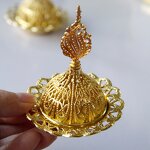 Incense Burner Manufacturer - Multi Style Metal Little Golden Pagoda Simple Home Decoration Creative Incense Holder