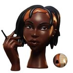 Incense Burner Manufacturer - Home Decoration Figure Sculpture Office Black Woman Smoking Censer Resin Crafts