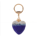 Keychain Manufacturer - Two-Tone Rhinestone Heart Fashionable Love Shape Bag Charm Cute Metal for Women Girls