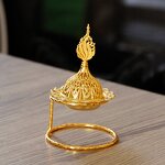 Incense Burner Manufacturer - 2023 New Style Mini Small Gold Metal Middle Eastern Arab Luxury Popular Beauty Circle