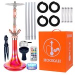 Arab Hookah Manufacturer - Bar Large Size 4 Pipe with Lights Full Set