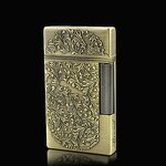 Lighter Manufacturer - Broad Metal Embossed Rich Flower with Butane Open Flame Steel Voice for Cigarettes
