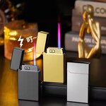 Electric Lighter Manufacturer - Premium Men's Windproof All-in-One Arc with Transparent Air Chamber Alloy Body