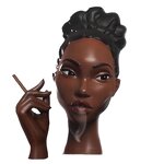 Incense Burner Manufacturer - Home Decoration Figure Sculpture Office Black Woman Smoking Censer Resin Crafts