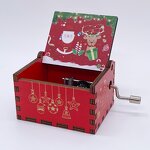 Christmas Music Box Manufacturer - Custom-made Retro Engraving Exquisite Color Painting Hand-cranked Rotating