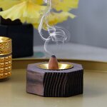 Incense Burner Manufacturer - Simple Modern Black Wood Middle Eastern Arab Popular Beauty Aromatherapy Home Desktop