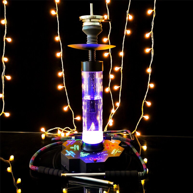Arabian Shisha Manufacturer - 2 Tubes with Lights Game Bar Rechargeable Hookah Set