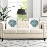 Pillow Cover Manufacturer - Embroidered Blue Geometric Simple Sofa Home Decoration 18x18 Customized Wholesale