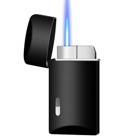 Metal Lighter Manufacturer - Ultra-thin Blue Flame Windproof Butane Gas