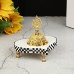 Incense Burner Manufacturer - Hot Sale Resin Metal Crafts Piano Bench Shape Incense Holder Aroma Furnace Home Decoration