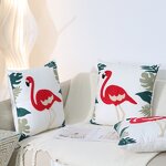 Throw Pillow Manufacturer - Embroidered Pure Cotton with American Flamingo Luxurious Embroidered Square Sofa Cushion Living Room