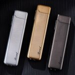 Inflatable Lighter Manufacturer - Classic Style Slender Long Metal Portable Open Flame Fashionable for Smoking Grinding Wheels