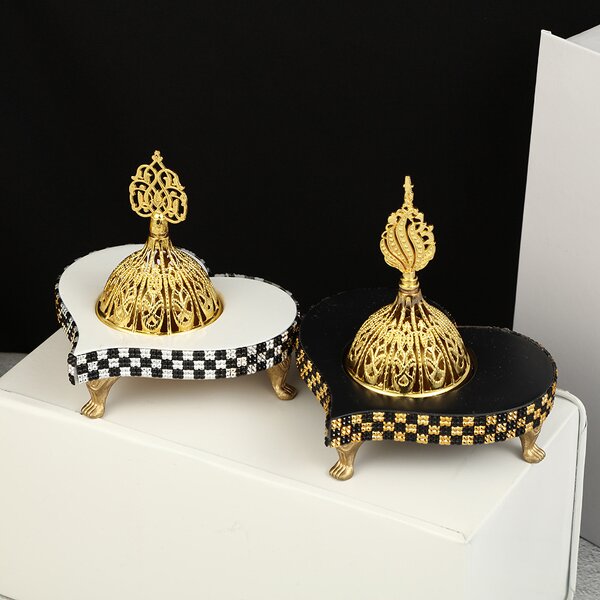 Incense Burner Manufacturer - Hot Sale Resin Metal Crafts Piano Bench Shape Incense Holder Aroma Furnace Home Decoration