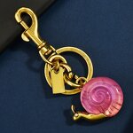 Keychain Manufacturer - Cute Metal with Big and Small Snail Bags Pendant Durable and Stylish Accessory