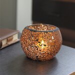 Candle Holder Manufacturer - European Style Retro Romantic Mosaic Glass Jar Decorative Hollow for Home Decor