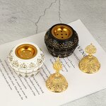 Incense Burner Manufacturer - Arabian Style Creative Home Decoration Hollow Pot Cover Resin Ornaments Aromatherapy Stove