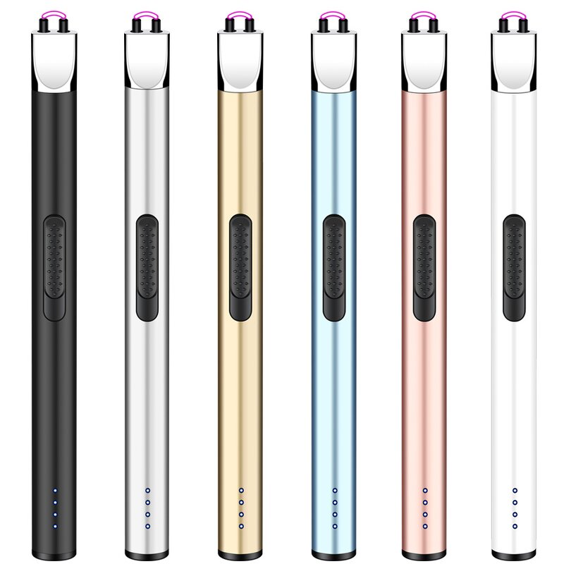 Electronic Kitchen Lighter Manufacturer - Mini Metal Classic Design Rechargeable Arc Ignition Windproof USB for Candle