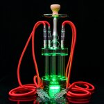 Acrylic Hookah Manufacturer - Gatling Four Pipe with Light Arabian Bar Hookah Set