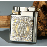 Kerosene Lighter Manufacturer - Constantine Men's Windproof Flint with Fine Engraving on White Copper