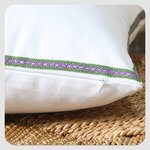 Pillow Cover Manufacturer - Cotton Green Embroidered Fresh Lily Flower Home Decoration Wholesale Customizable