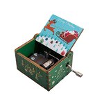 Christmas Music Box Manufacturer - Custom-made Retro Engraving Exquisite Color Painting Hand-cranked Rotating