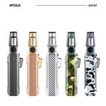 Cigar Lighter Manufacturer - Jobon Folding Windproof Adjustable Strong Blue Flame Metal with Modern Design for Outdoor Camping