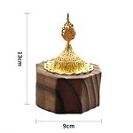 Aromatherapy Stove Manufacturer - Arabic Style Nordic Minimalist Octagon Wood Ramadan Incense Burner Gold Metal