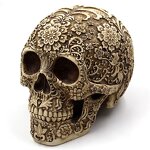 Desktop Decor Manufacturer - Carved Skull Face Ornaments Retro Horror Halloween Spoof Props Resin Crafts Religious Buddhism