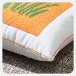 Sofa Pillow Manufacturer - Cute Pink Cotton Embroidered with Yellow Flower Fresh Countryside Style Decoration